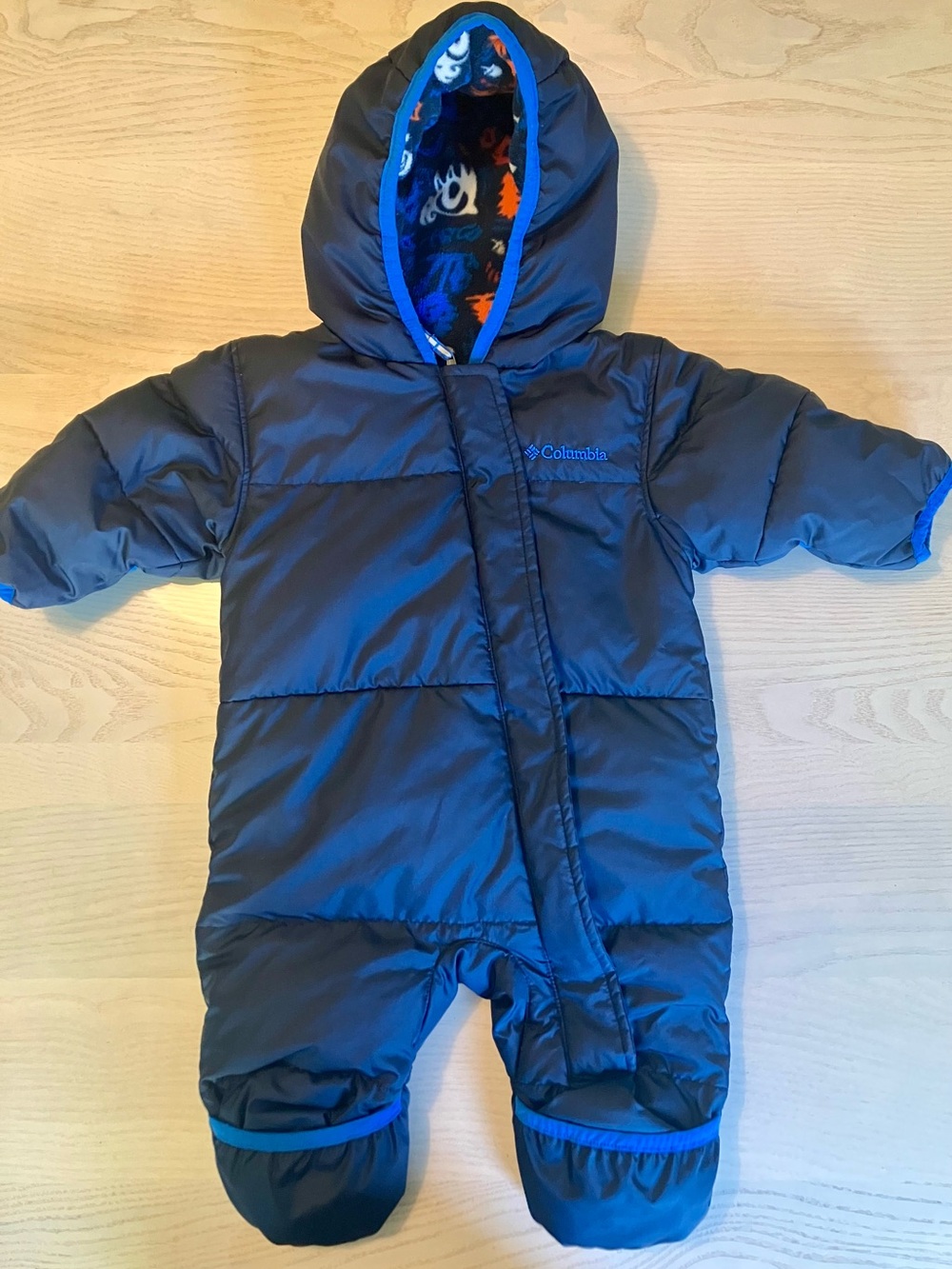 Columbia 3-6 Months Navy Blue One-Piece Bunting Snowsuit